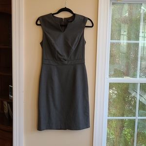 Charcoal Gray Fitted Sheath Dress